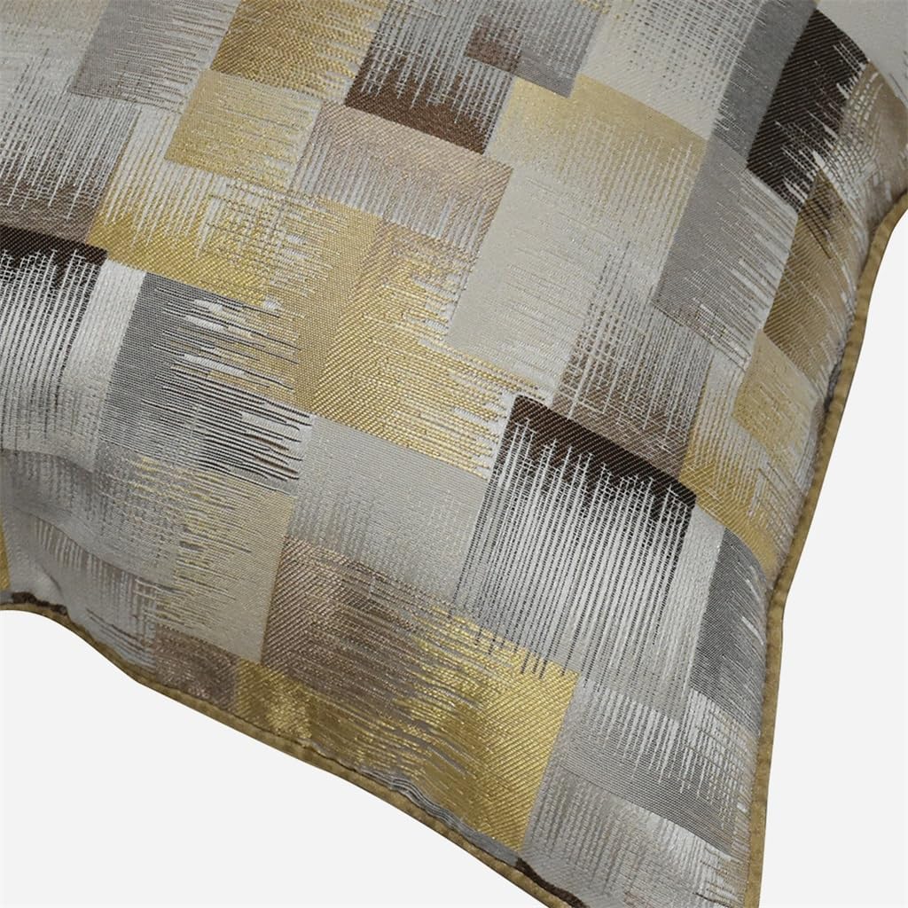 HBJWOV Soft Gray Gold Hotel Model Room Pillow Case ometric Pattern Living Bedroom Big Cushion