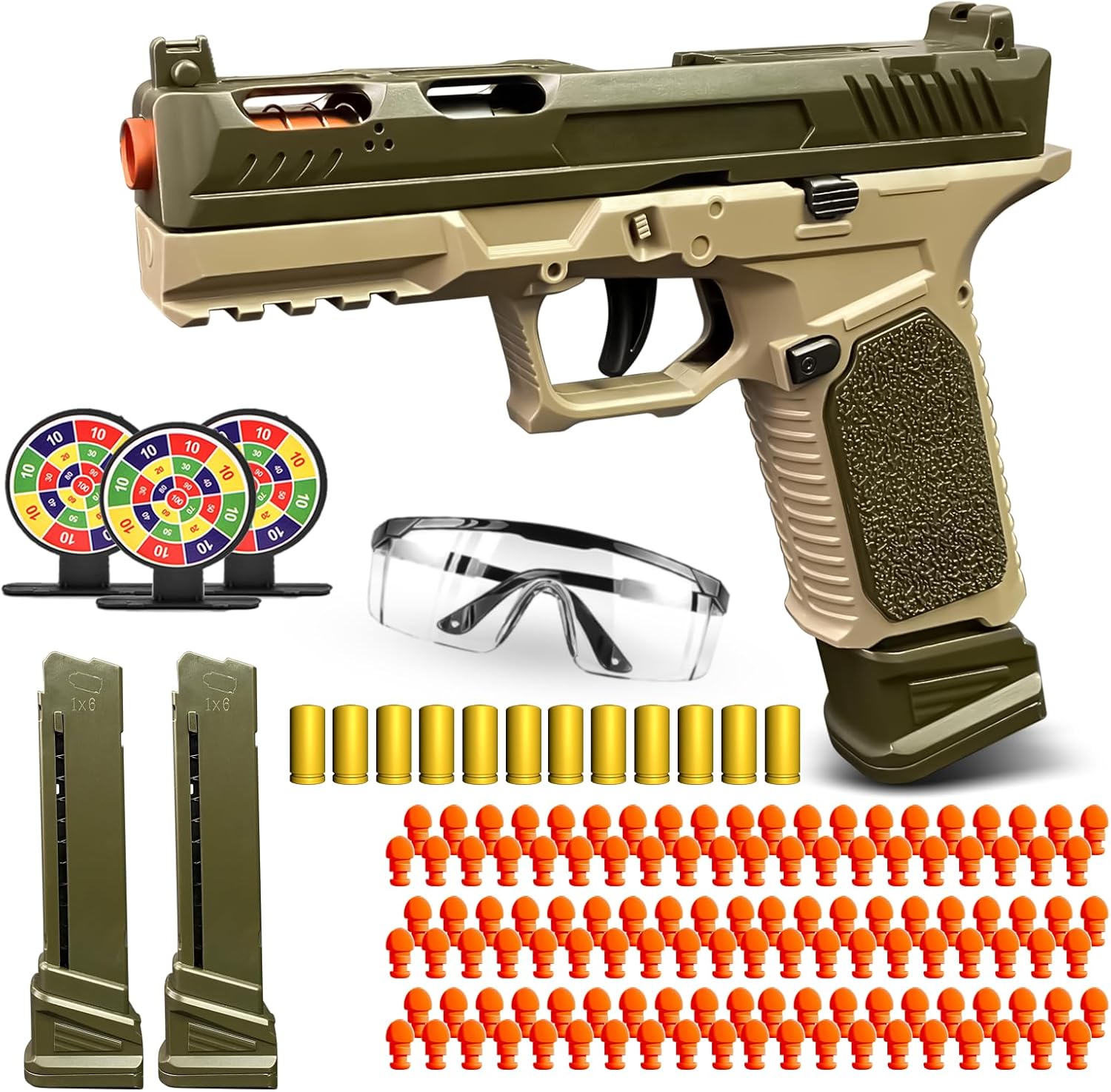 Amazon.com: Toy Gun, Semi-Automatic Shell Ejecting Toy Gun Pistol ...