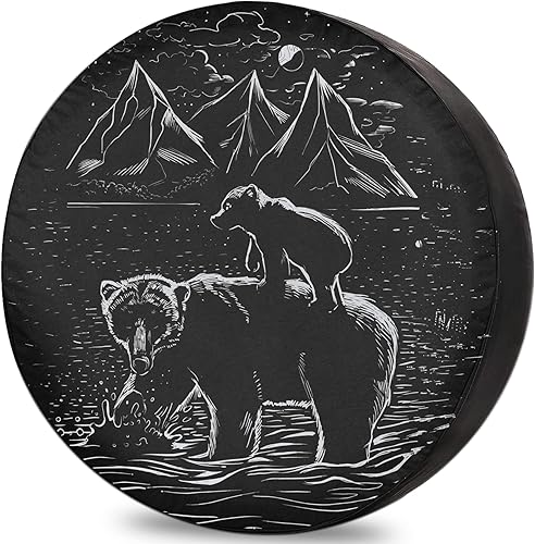 Cubiertas de neumáticos de repuesto para remolque de caravana, madre e hijo, resistentes a la intemperie, a prueba de polvo, universales para