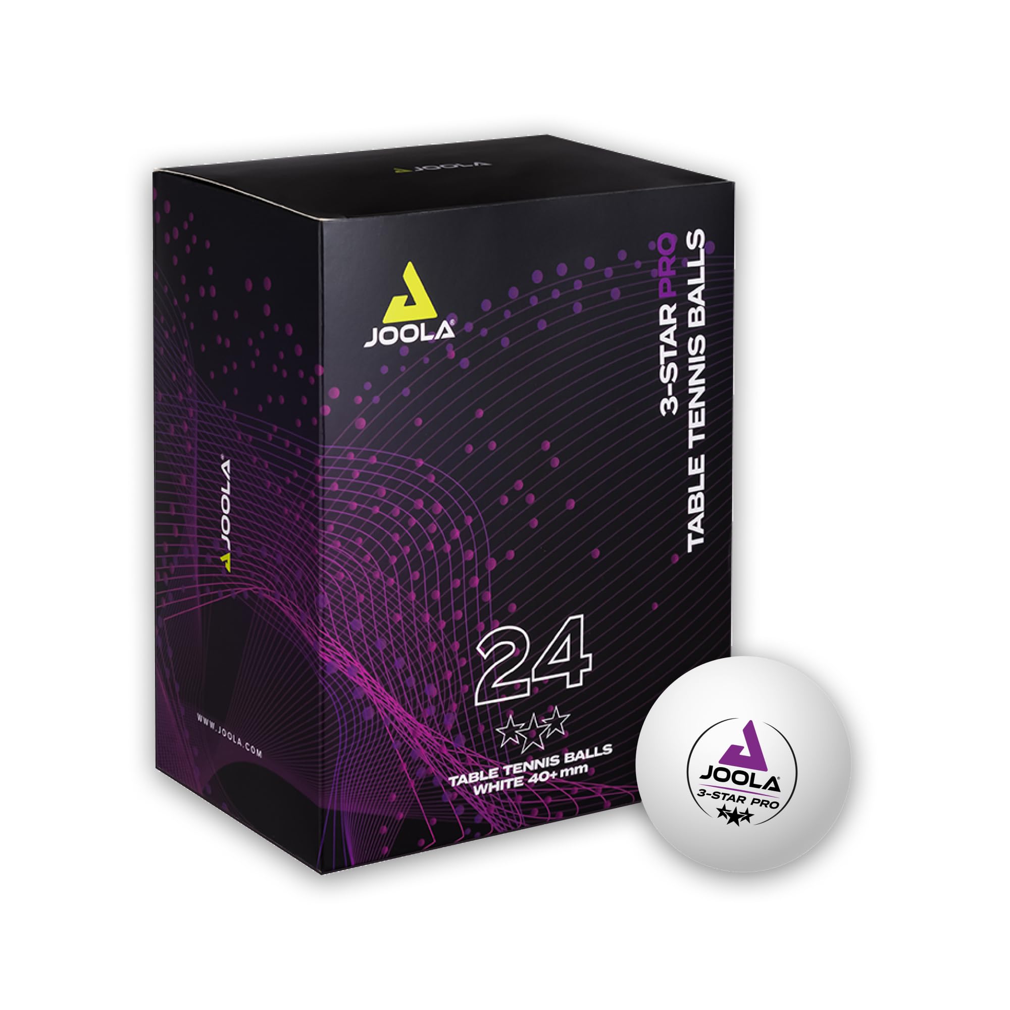 JOOLA Balles de ping-Pong 3-Star, Qualité Premium, 3 étoiles, Excellentes caractéristiques de Jeu et Longue durée de Vie, Compatibles Indoor et Outdoor