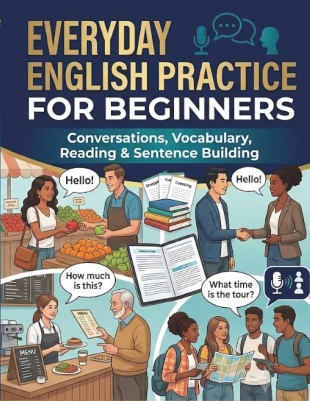 Everyday English Practice for Beginners: Conversations, Vocabulary, Reading & Sentence Building
