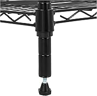 Vista 5 de Yaxa Basics Estantería de almacenamiento ajustable de 5 estantes, color negro, 16 pulgadas de profundidad x 16 pulgadas de ancho x 54 pulgadas