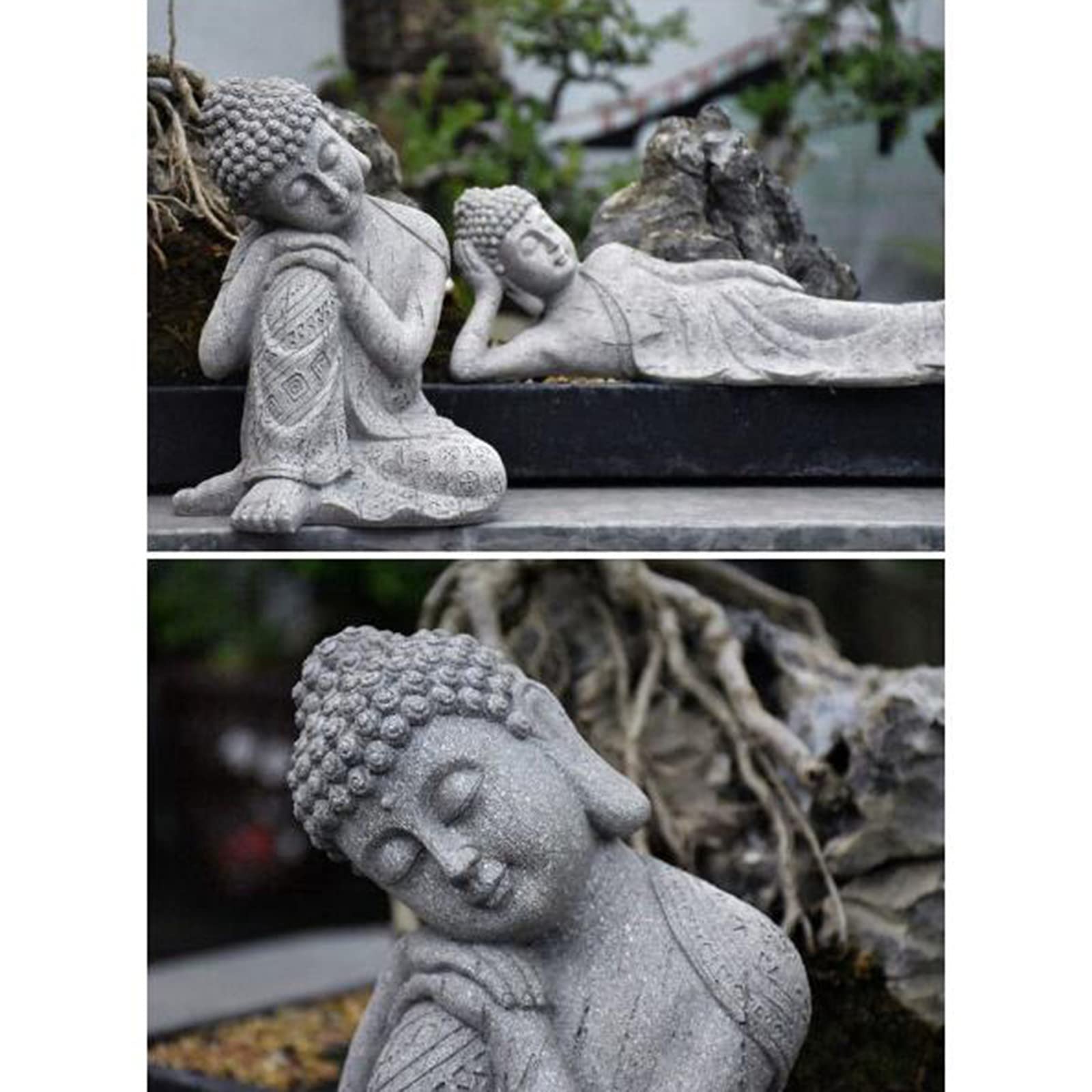 MagiDeal Harz Schlafenden Buddha Statue Skulptur, Schlafende Buddha Ornament, Hause Dekoration Skulptur Geschenk, für Innen- und Außenbereich, Dekoration für Haus, Garten, Terrasse, Deck, Veranda