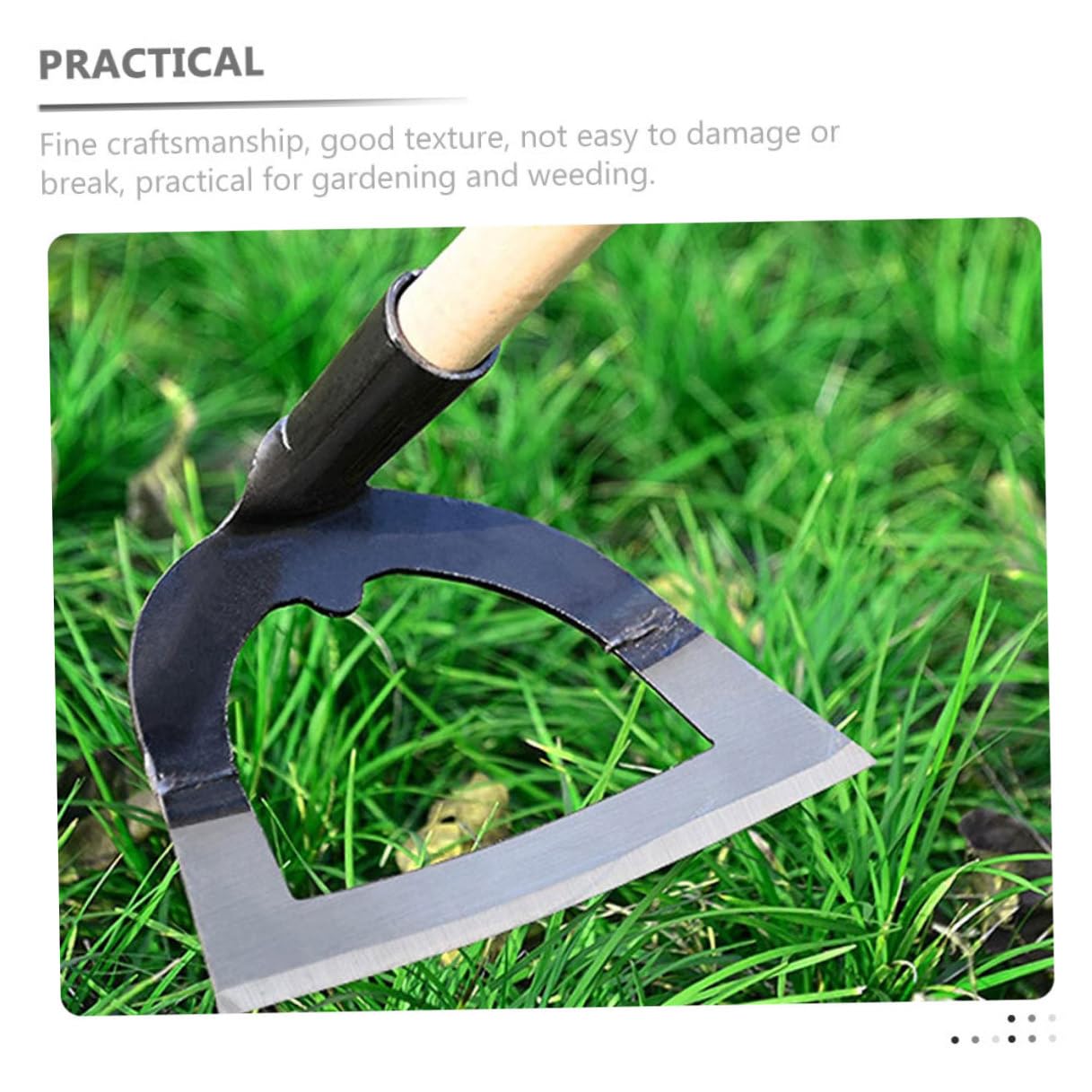 Attrezzo Manuale Resistente e Leggero Design Cavo in Acciaio Inossidabile Strumento da Giardino per Diserbo e Lavorazione del Terreno per Aratura e Semina