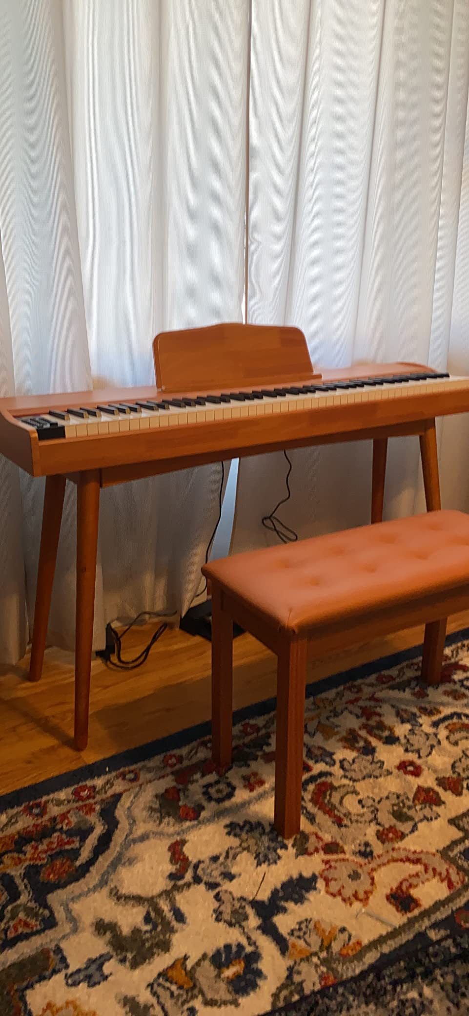 37/mo Finance HEXANT 88 Key Digital Keyboard Piano, Wooden Electric