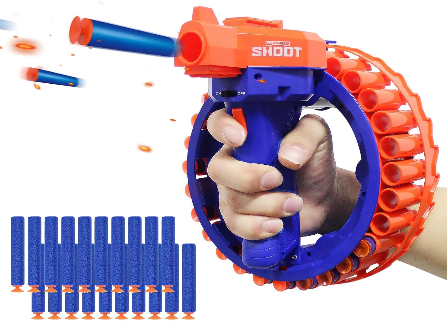 Toyshine Electric Toy Gun Automatic Soft Foam Bullet Blaster Gun Toy, Rechargeable 28 Burst EVA Soft Bullet Wrist Blasting Bracelet Auto Soft Bullet Gun Target Shooting Game Toy for Kids (B0CL6K7XWJ) Amazon Price History, Amazon Price Tracker