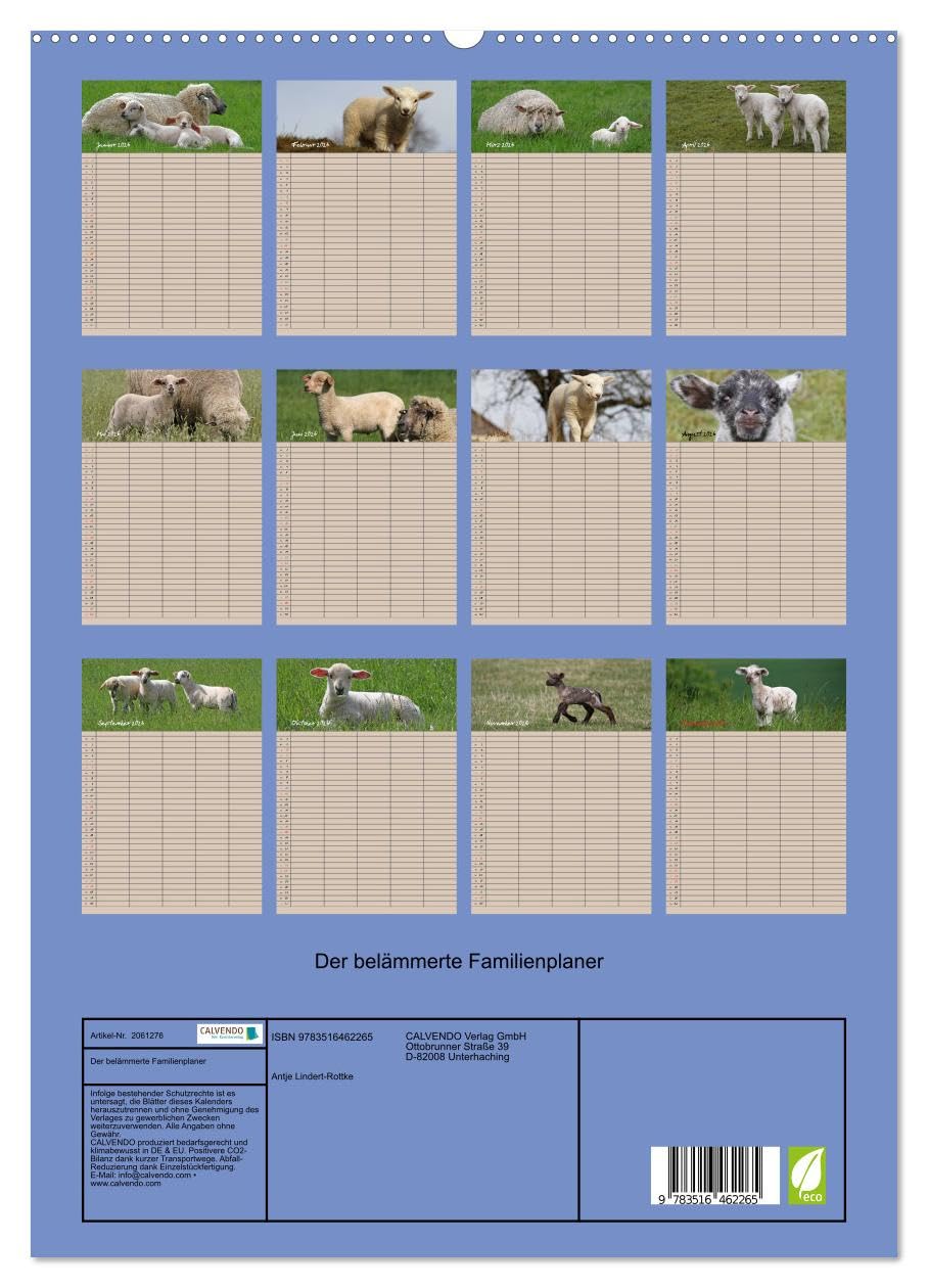 Der belämmerte Familienplaner (hochwertiger Premium Wandkalender 2026 DIN A2 hoch), Kunstdruck in Hochglanz
