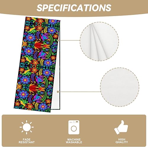 Miniatura 6 de Jiudungs Camino de mesa mexicano de lino de 90 pulgadas de largo mantel de Cinco de Mayo decoración del día de los muertos decoraciones y