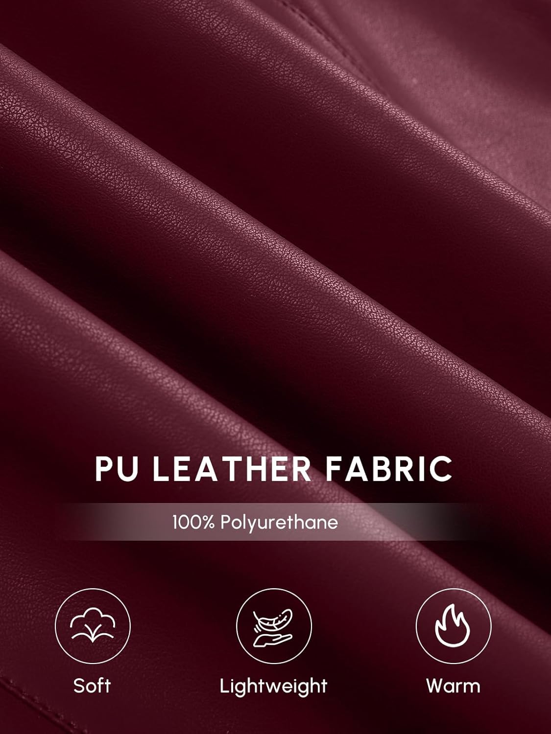 KateModa Women's Faux Leather Blazer Oversized Bomber Winter Coat Motocycle Button Down Fall Jackets with Pockets - Image 6