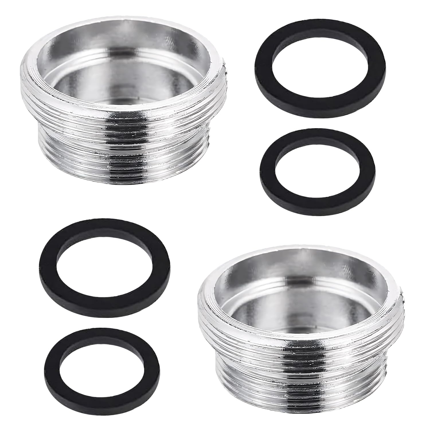 Faucet Adapter Kit, 2Pcs Faucet Adapters Thread Adapter for Male Thread M18 to M22 Sink Faucet Adapter for Aerators and Kitchen Bathroom Sink