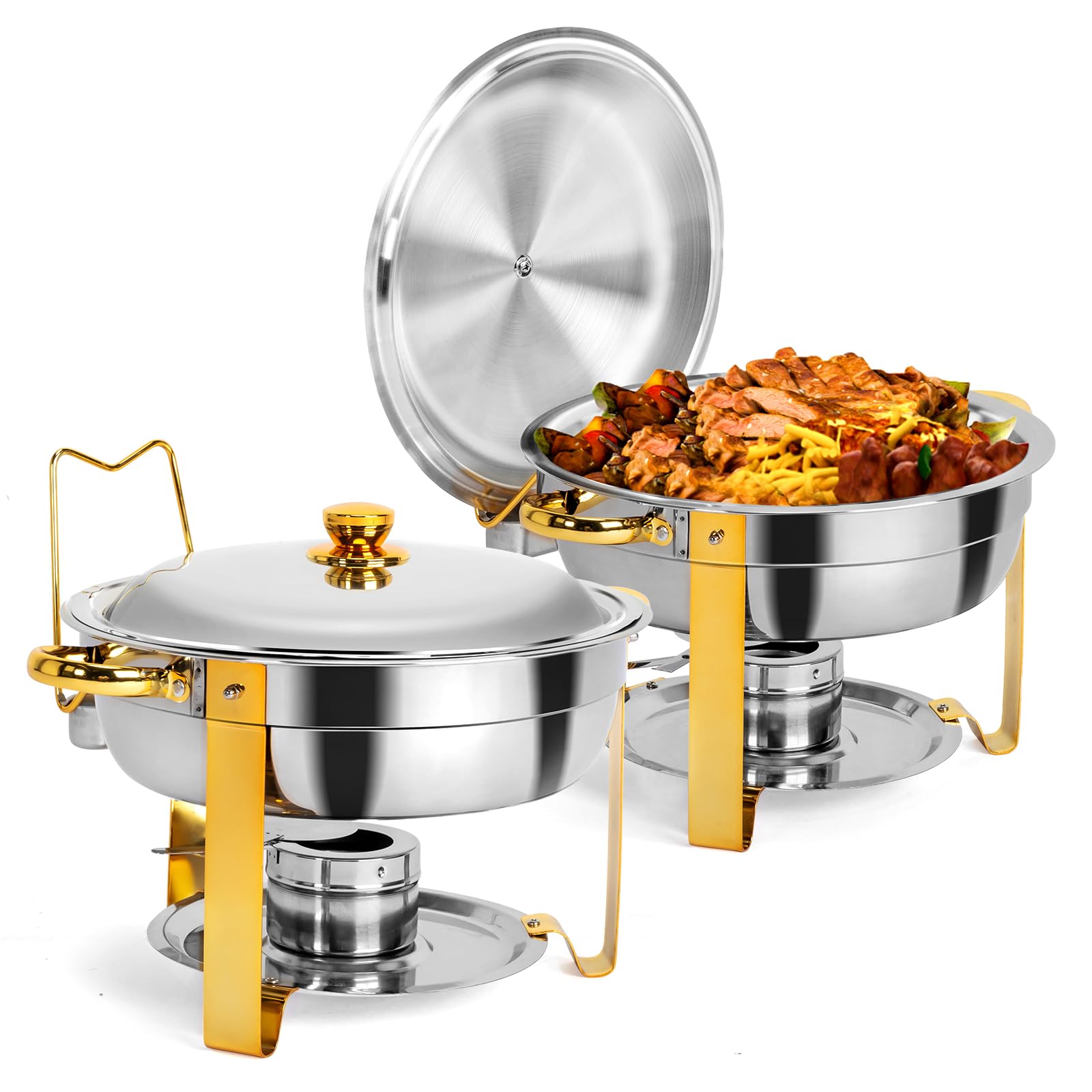 ROVSUN Gold Chafing Dishes 6QT 2 Pack