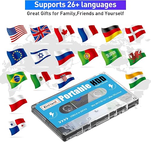 Miniatura 6 de Kinhank Disco duro externo HDD de 17.64 oz con sistema Batocera 33, consola de juegos retro con 111700 juegos, compatible con la mayoría de