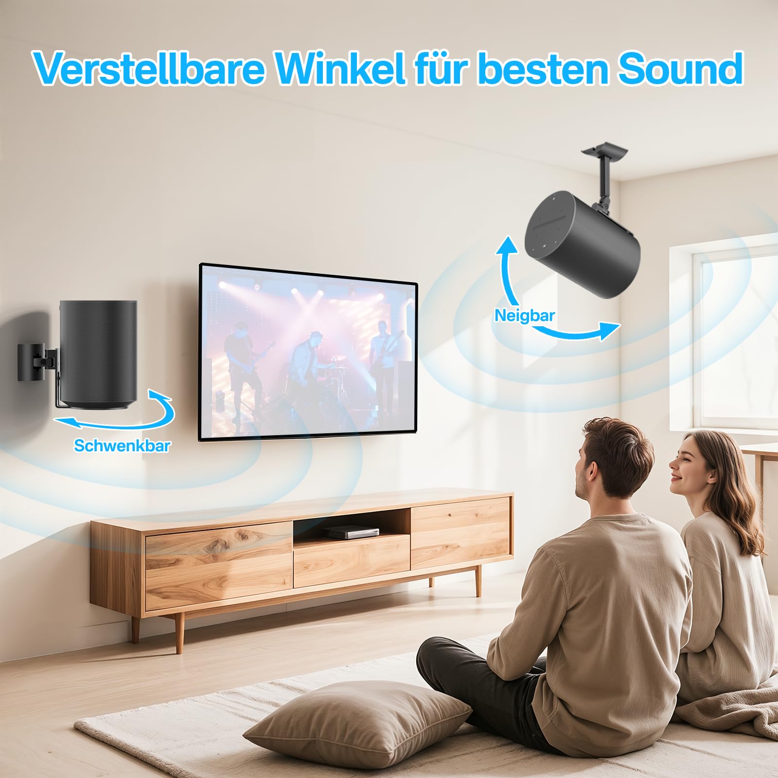 notiela Metall-Lautsprecherhalterung für Sonos Era 100 Deckenhalterung