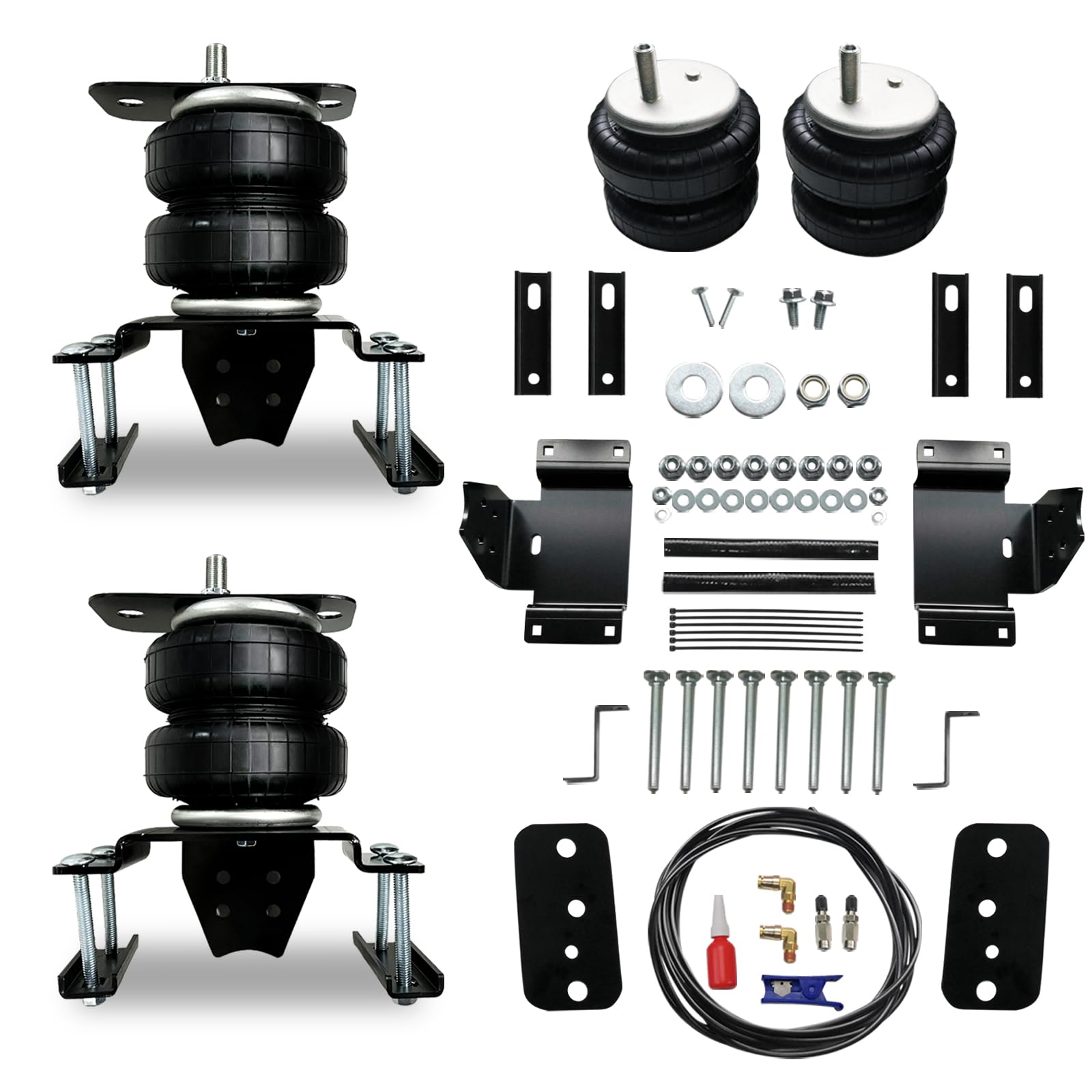 Rear Air Spring Bag Suspension Kit, Compatible with Toyota Tundra 2WD 4WD 07-22, OEM Number Replacement W217602445, 2pc Air Helper Springs