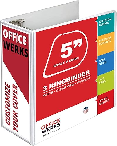 Miniatura 4 de Carpeta de 3 aros, aros inclinados con forma en D, portada con bolsa transparente.