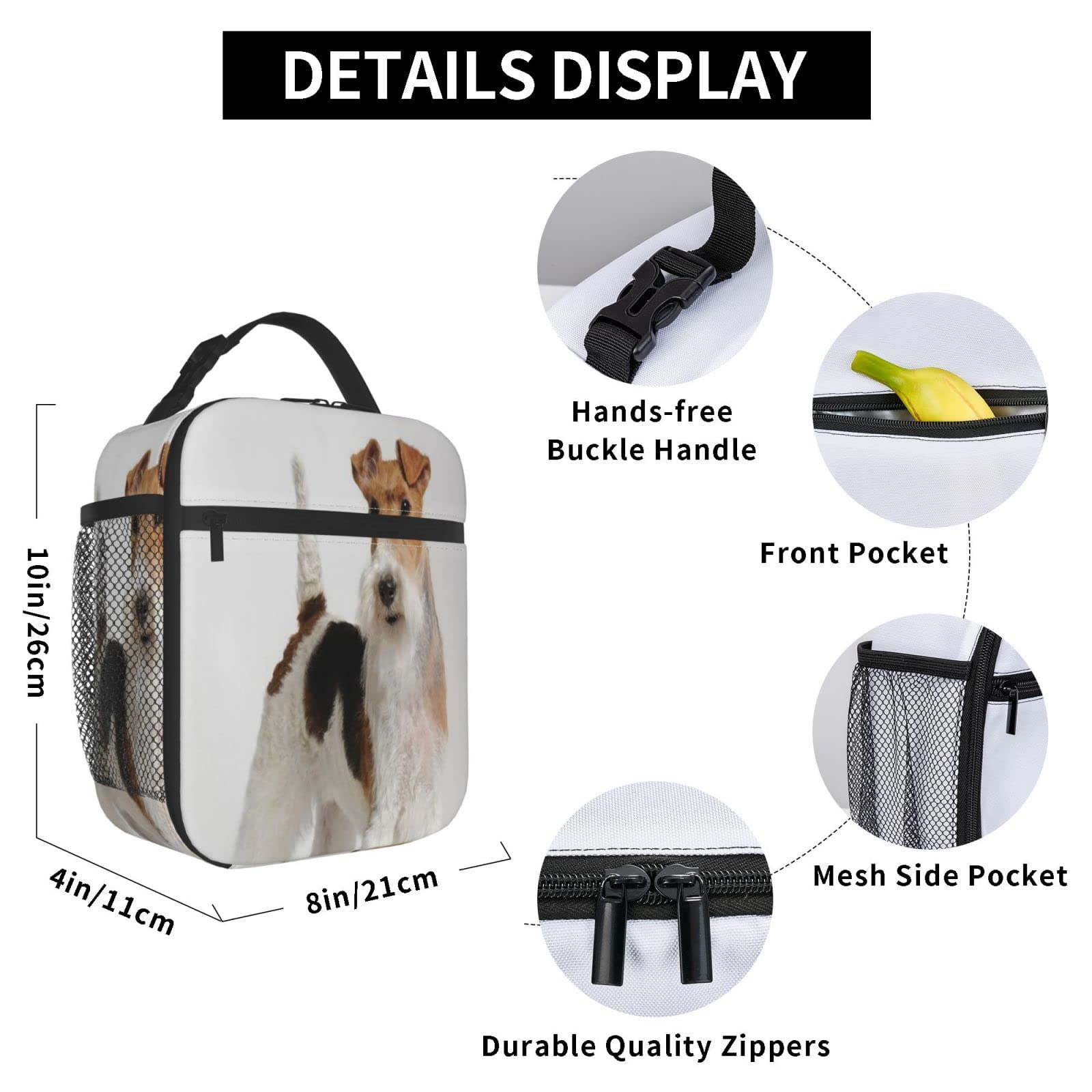 Borsa della spesa Fox Terrier: borsa pieghevole riutilizzabile in