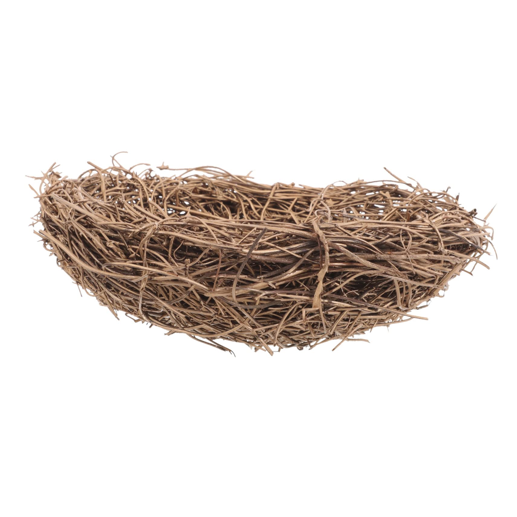 FOMIYES 5 Piezas Nido de pájaro Nido de pájaro Nido de pájaros de ratán Natural decoración botánica decoración de Oro Decoraciones de Boda Nido de pájaro Tejido de ratán Sapo