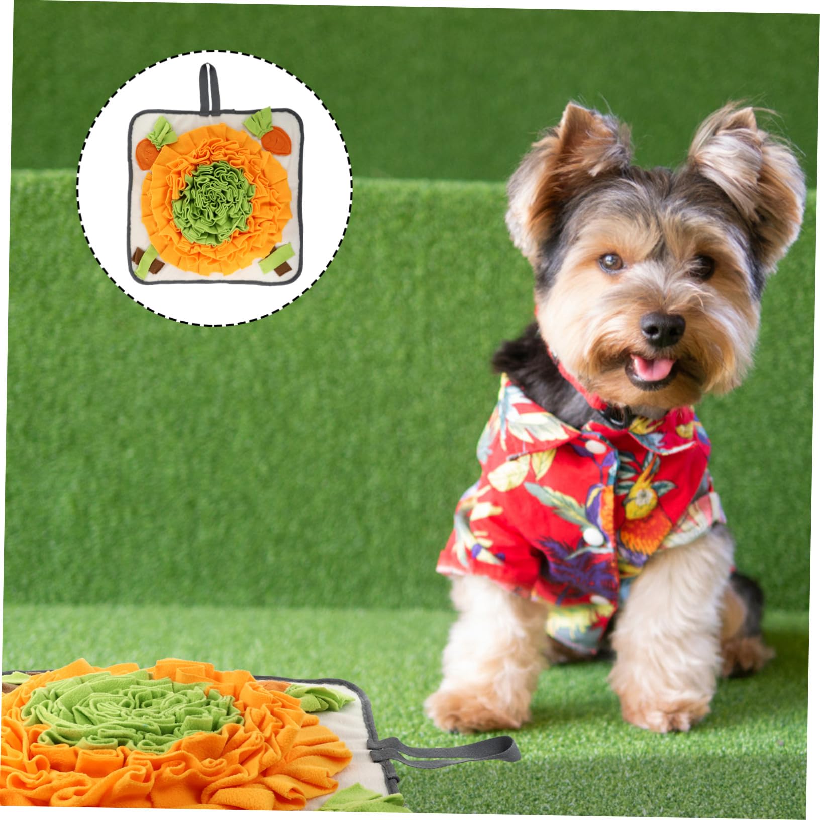 Hundesnuffle Matte zum Verstecken von Futter Langsam Fressende Waschbare Futtermatte für Hunde Stressreduzierendes Beschäftigungsspielzeug für Zuhause Fördert Training und