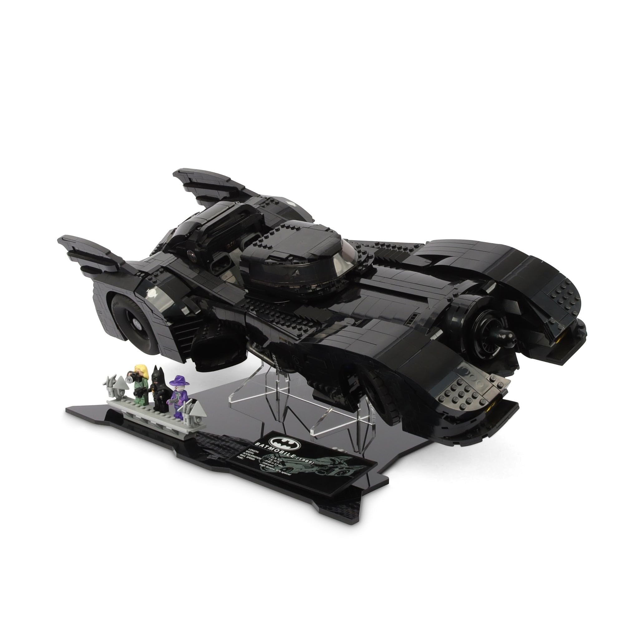 Plexico Black Display Stand Compatible With Lego 76139 Batman™ 1989 Batmobile