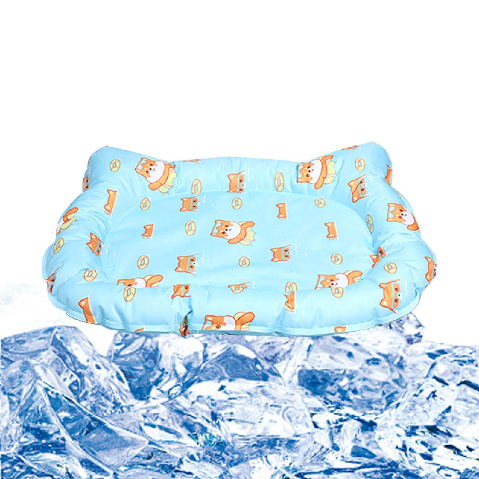 Alfombrilla de refrigeración para mascotas, manta de enfriamiento de seda | Suministros para mascotas resistentes a las mordeduras, tapete de refrigeración de larga duración para perros, gatos, | Suministros para mascotas resistentes a las mordeduras, tap