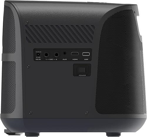 Miniatura 8 de ION Proyector LED portátil para exteriores con altavoces de 70 W, Bluetooth, batería recargable, micrófono, conexiones USB y HDMI, 720P HD