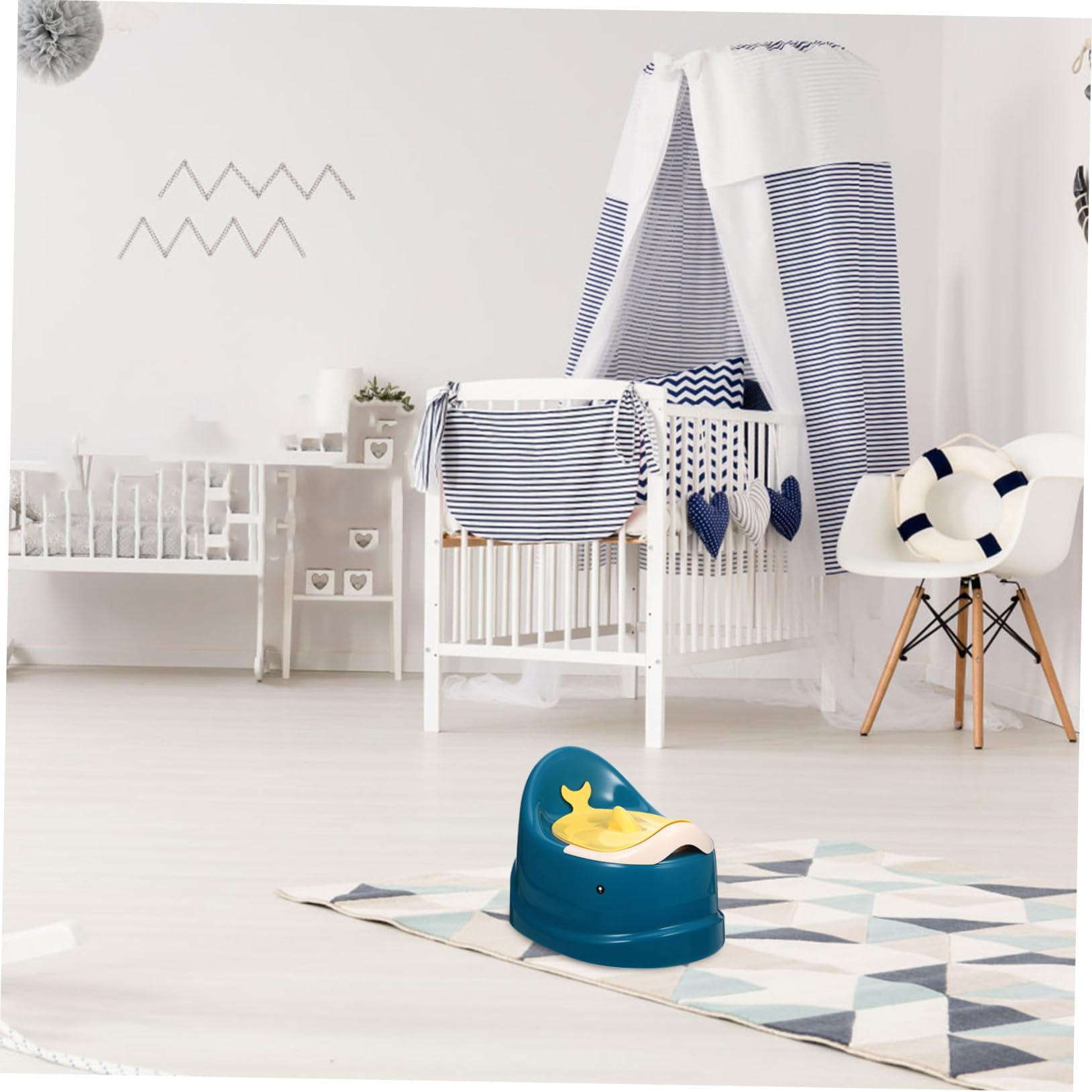 ORFOFE Vasino per Bambini Seduta Wc in Pp Blu, Leggero, per Casa e Auto, per Allenare Indipendenza e Abitudini Autonome nel Piccolo