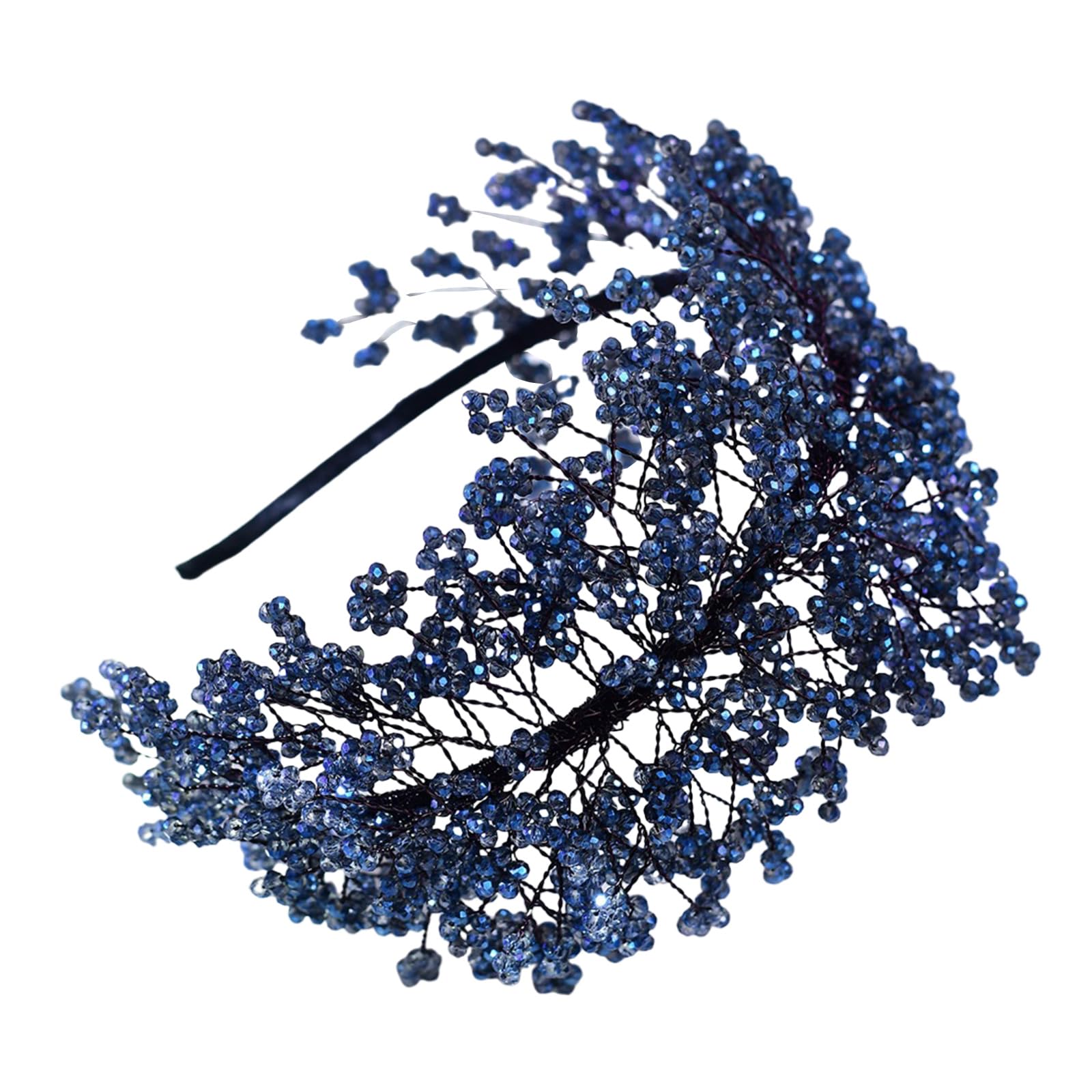 Lussuoso cerchietto in cristallo intrecciato per donne estetico matrimonio cerchietto evento formale fascia per feste serali decorazioni per capelli scintillanti gioielli per capelli