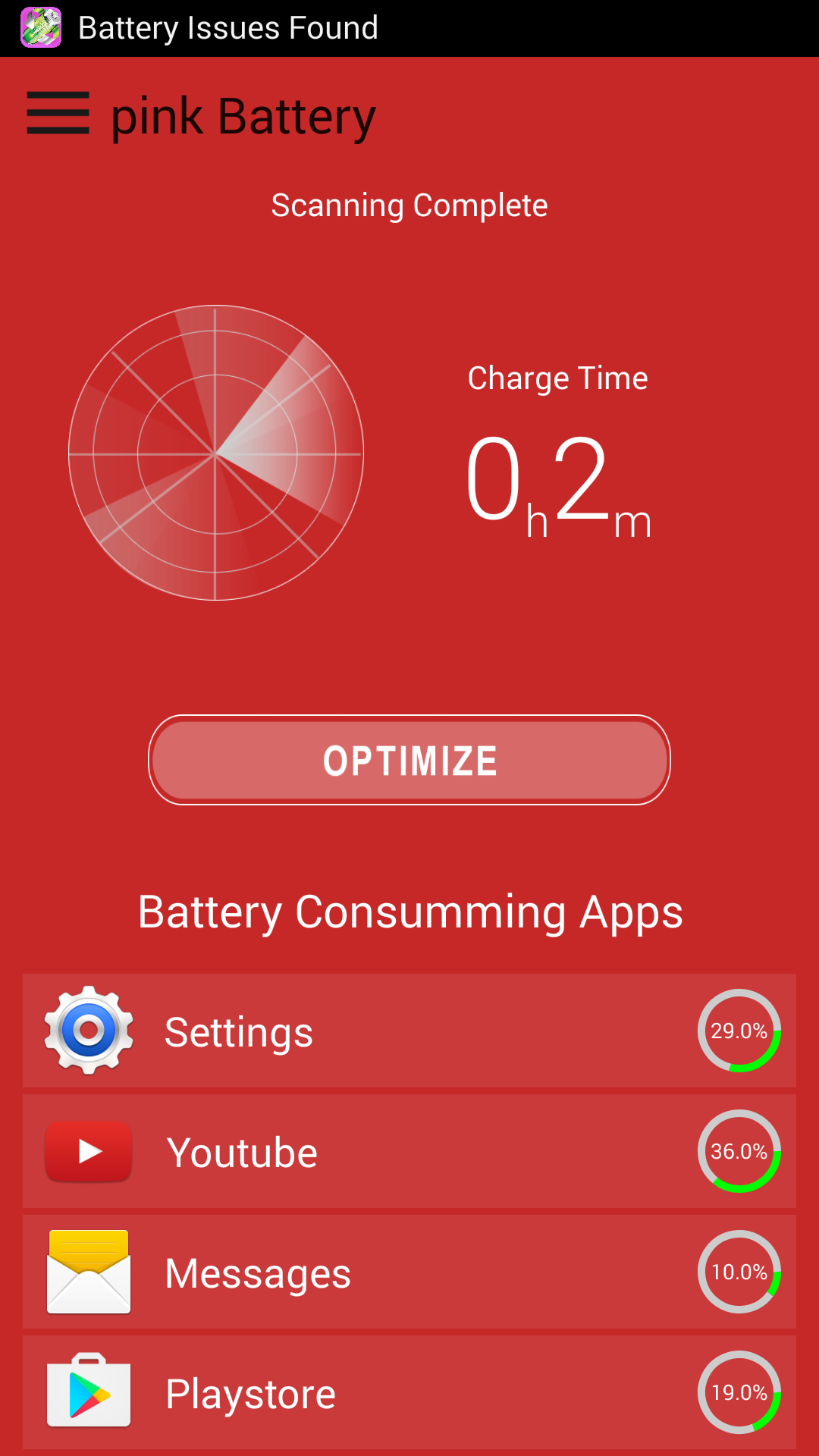 New Pink Battery for Android