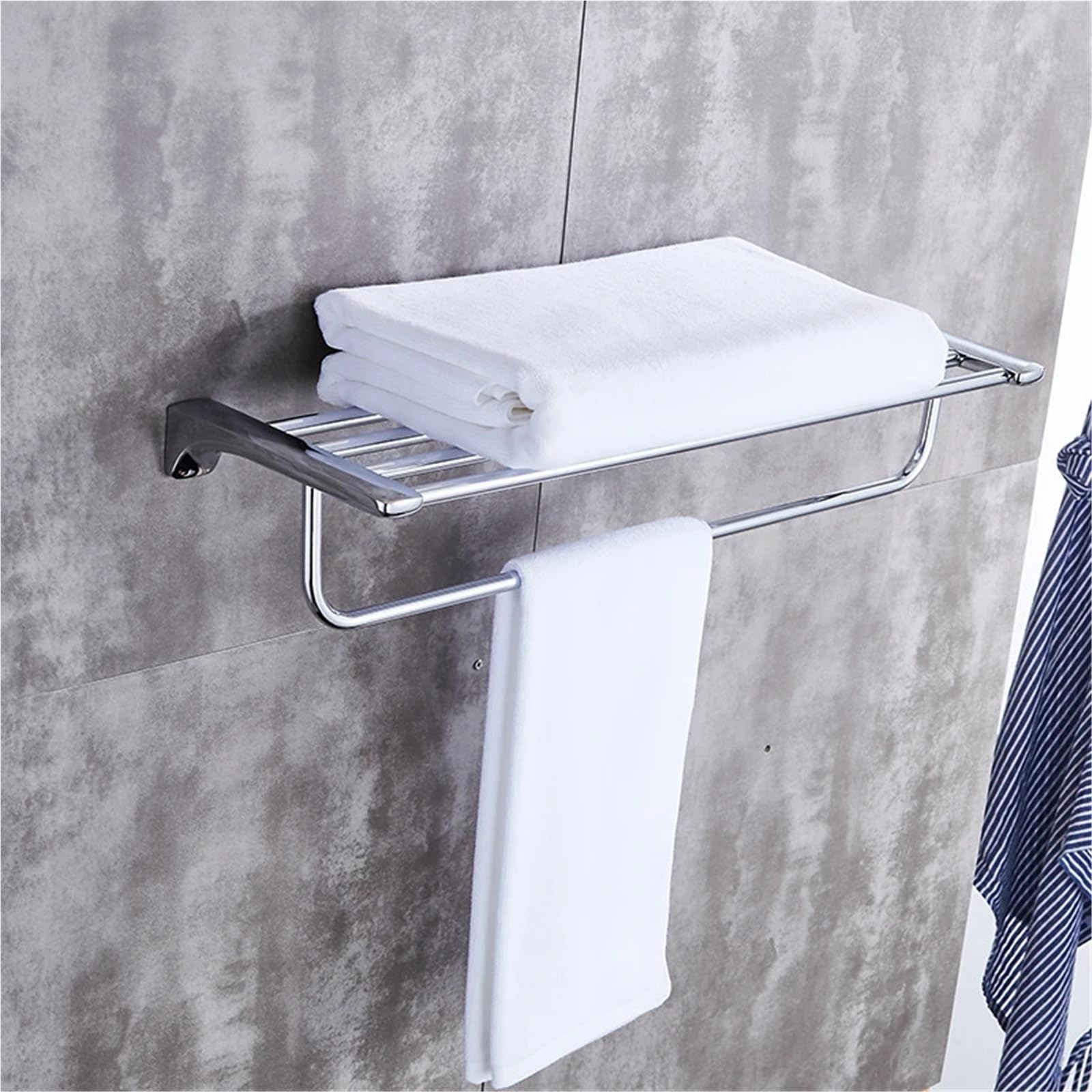 Barras de Apoyo para baños Herrajes de baño Toallero Cromado Portarrollos de Papel higiénico Jabonera Toallero Accesorios de baño(2)