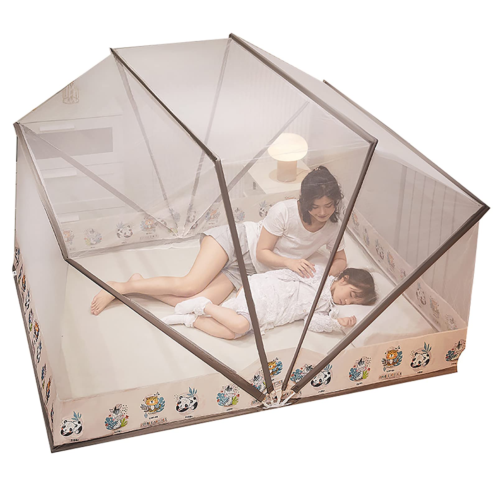 GJMSSMY Folding Mosquito Net,Portable Bed Canopy Camping Portable Travel Home Mosquito Tent Foldable Mosquito Net Easy Installation for Adult Bottomless Sleep Nets Outdoor,E,180x190*120CM