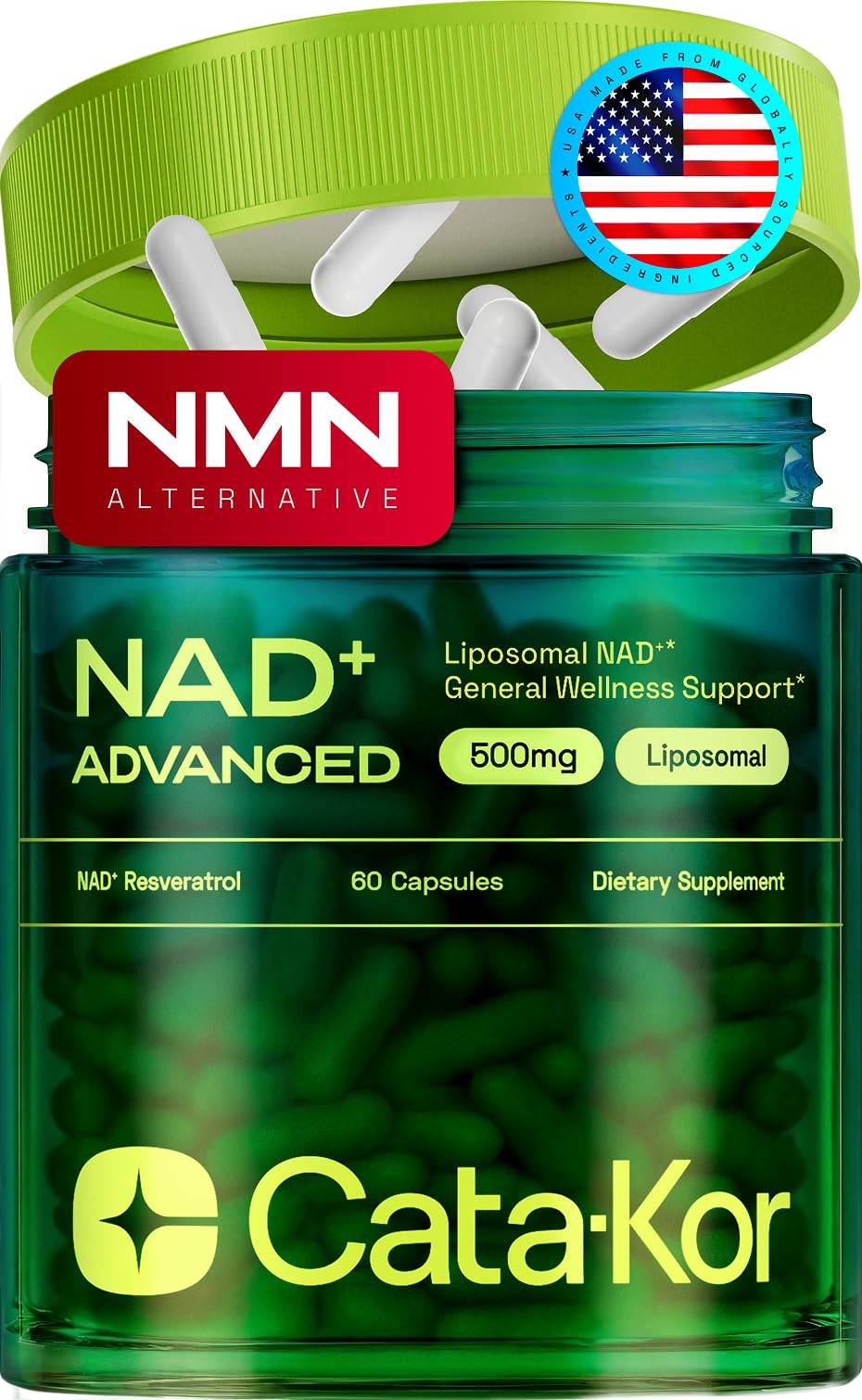 Cata-Kor Liposomal NAD+ Supplement with Resveratrol