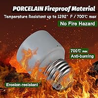 Vista 2 de Extensor de Enchufe de Luz, Adaptador de Extensión de Enchufe de Porcelana, Adaptador Extensor de Enchufe de Bombilla de Rosca Media Estándar E26 a