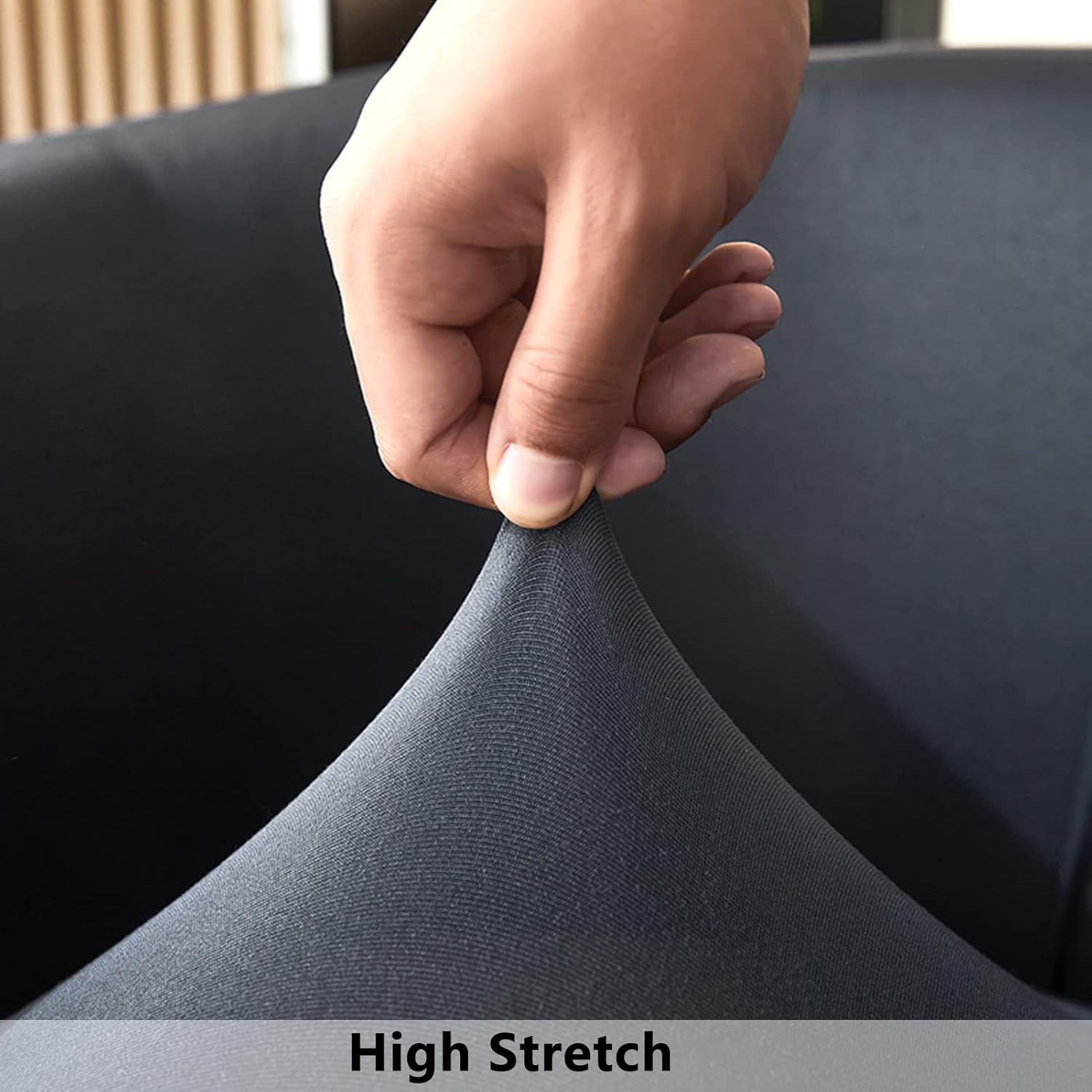 Club Chair Slipcover 1 Piece, 1 Seat Non-Slip Tub Chair Cover Stretch Dust Proof Couch Cover Removable & Washable Armchair Sofa Slipcover-A