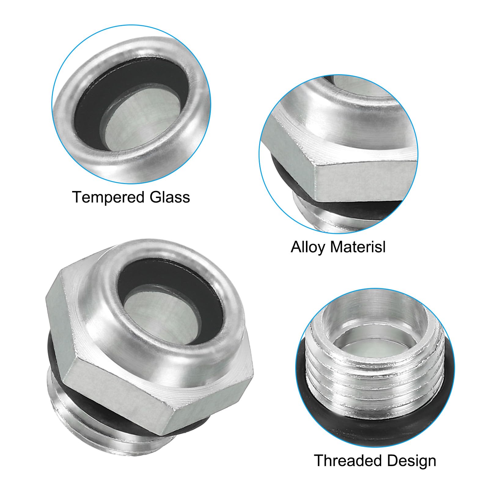 PATIKIL 3 Pack Air Compressor Oil Sight Glass - Image 3