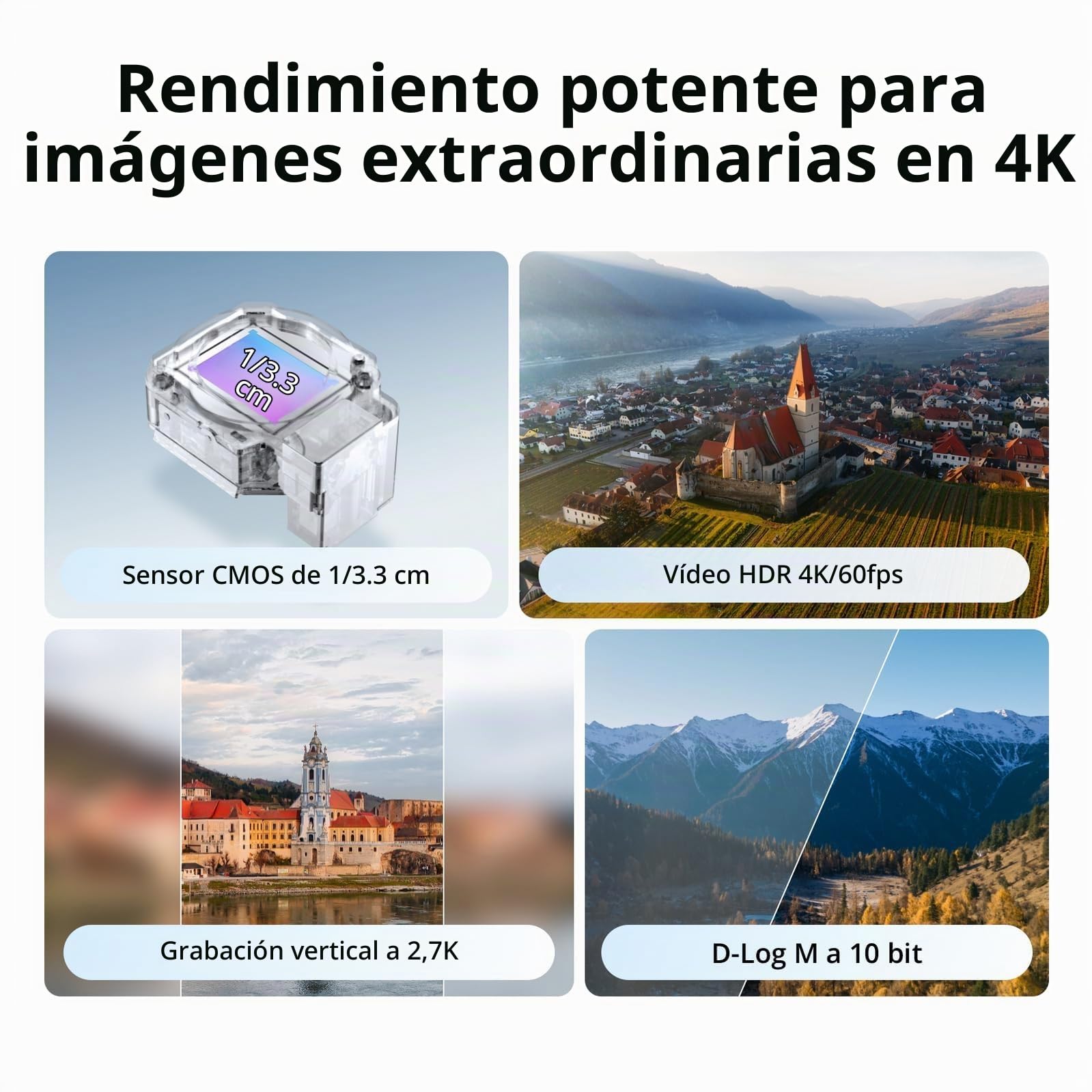 DJI Flip,Drone con cámara 4k adulto, mini drone con cámara, < 249g, drone función sígueme, 13km transmisión de vídeo, arranque manual,retorno automático,31min tiempo de vuelo,con delantal ((RC-N3))