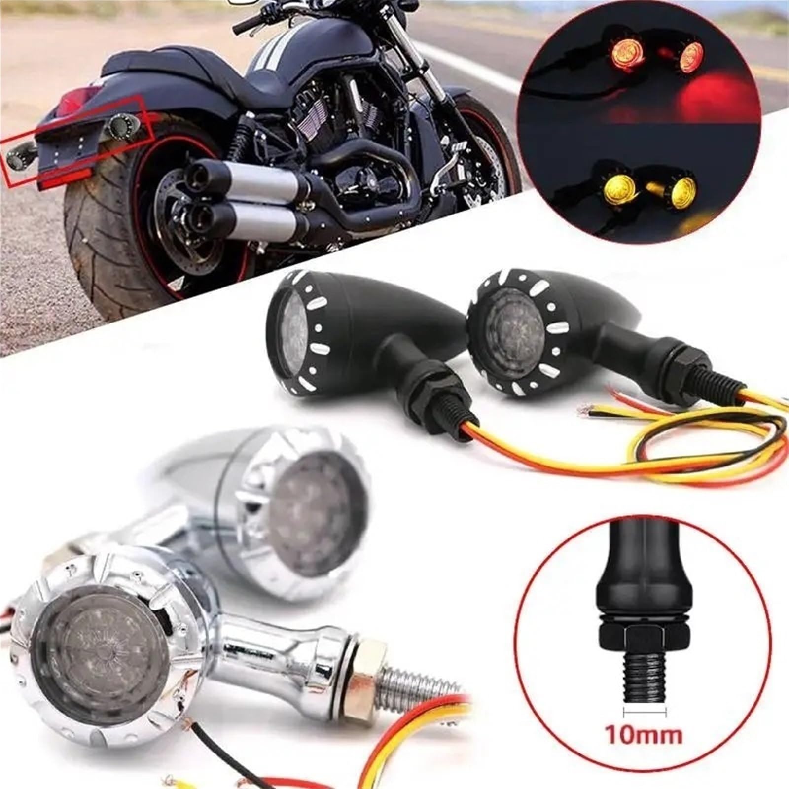 Clignotant pour moto pour feu de signalisation pour Harley pour Honda