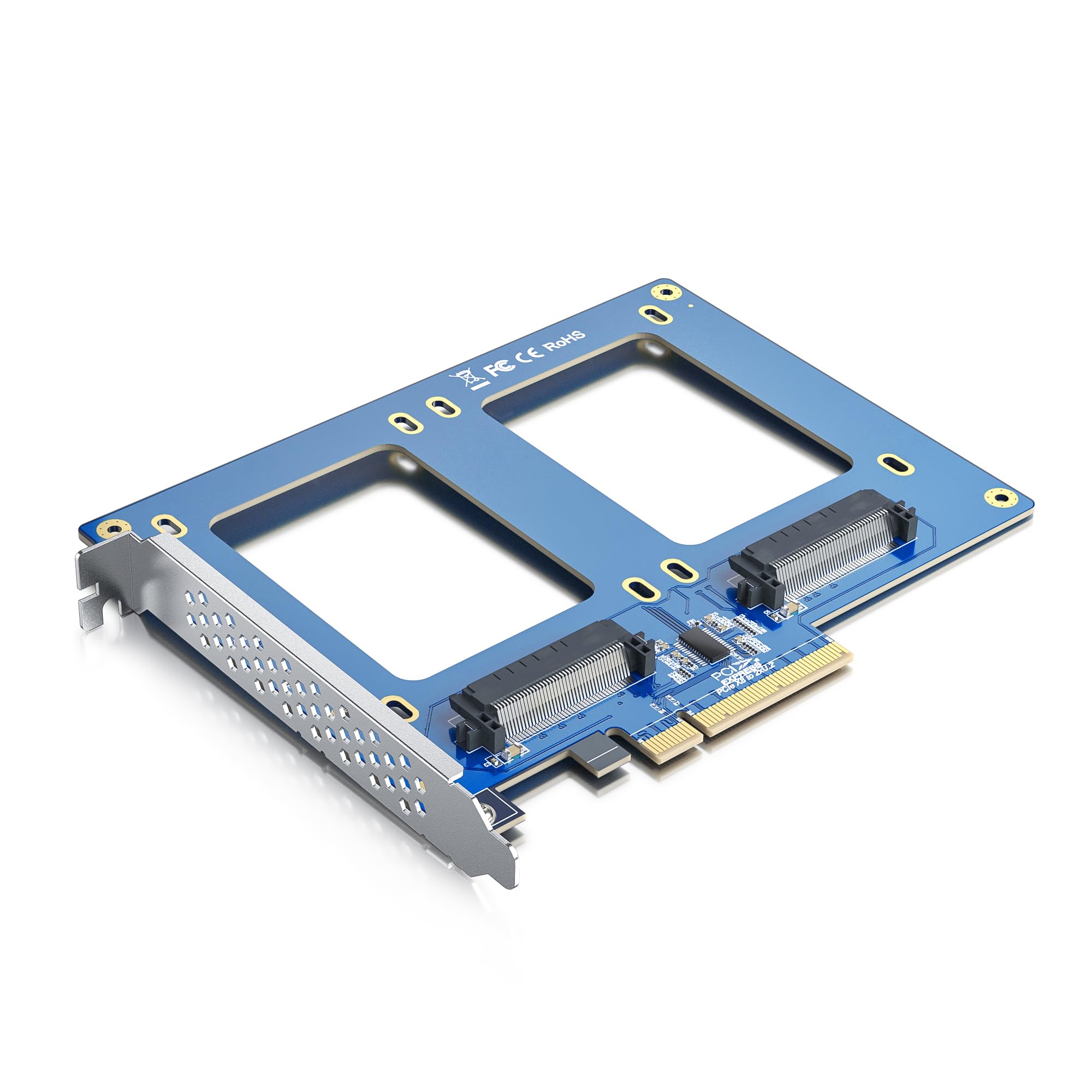 Amazon.com: H!Fiber Dual U.2 to PCIe X8 Adapter, SFF-8639 to PCIe