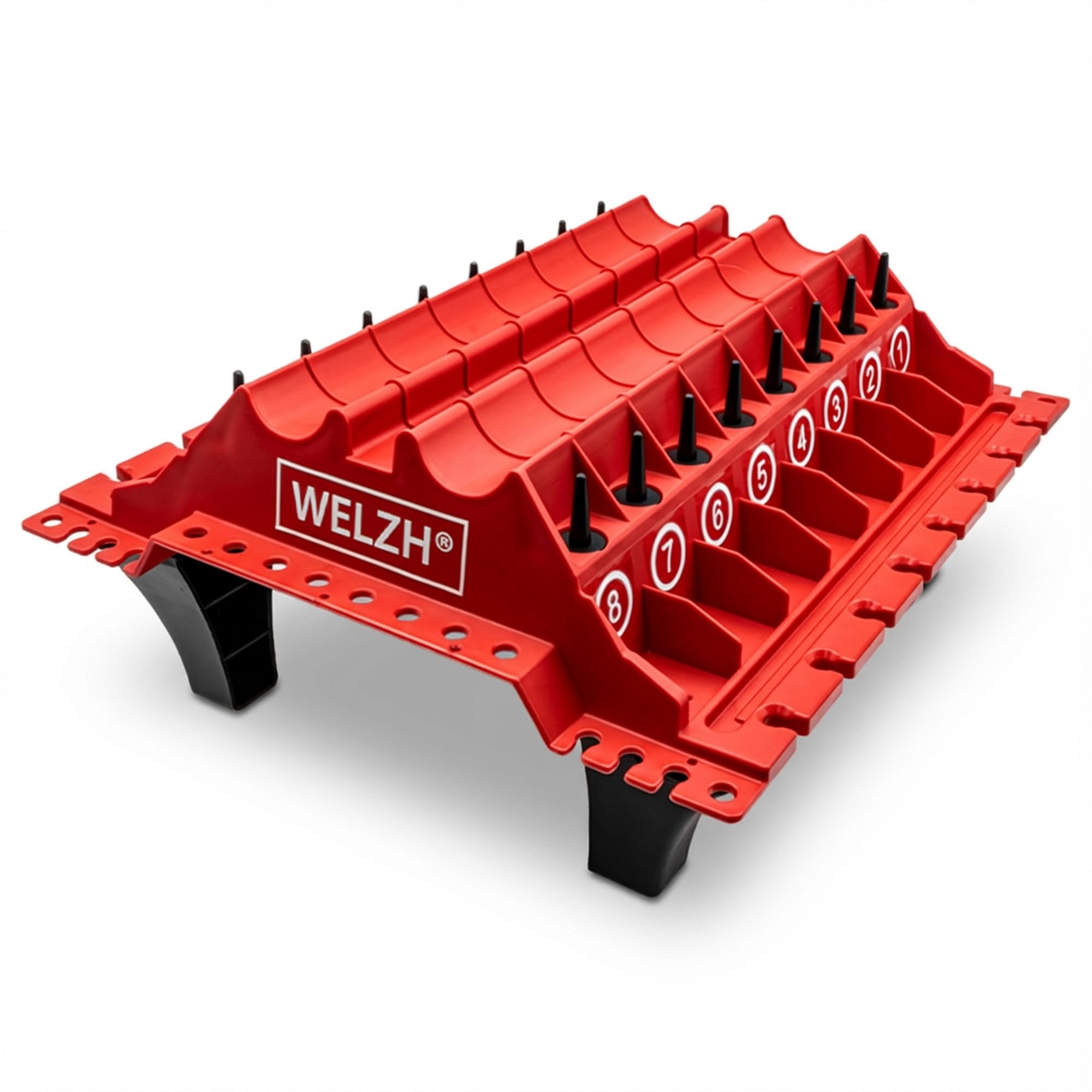 WELZH Engine Cylinder Head Component Repairing Organiser with Numbered Compartments for Valves Springs Followers and Engine Parts Storage During Disassembly Rebuild Professional Automotive 6236-WW
