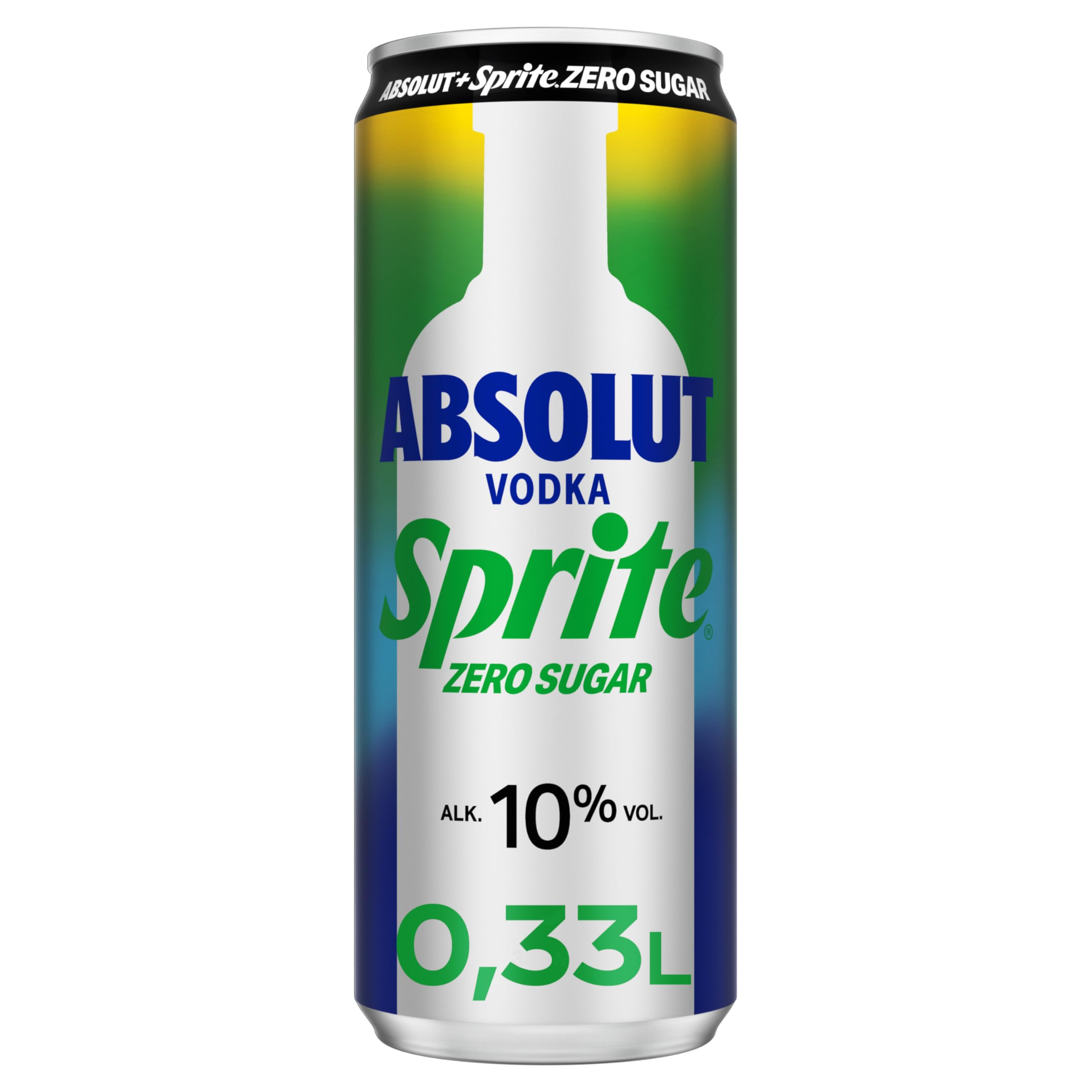 Absolut Vodka Sprite Zero Zitrone-Limette - alkoholhaltiges Mixgetränk (10% Vol) ohne Zucker aus Wodka und erfrischendem Zitronen-Limetten-Geschmack in stylischen Einweg Dosen (12 x 330ml)