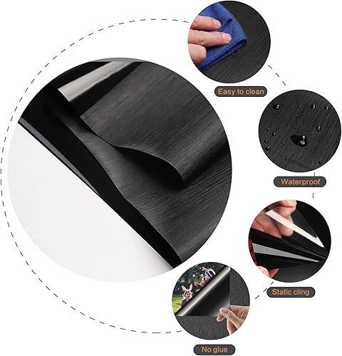 Miniatura 2 de Película opaca de privacidad para oscurecer la habitación, película de bloqueo de luz, adhesivo aislante para puerta de vidrio, papel 100% de