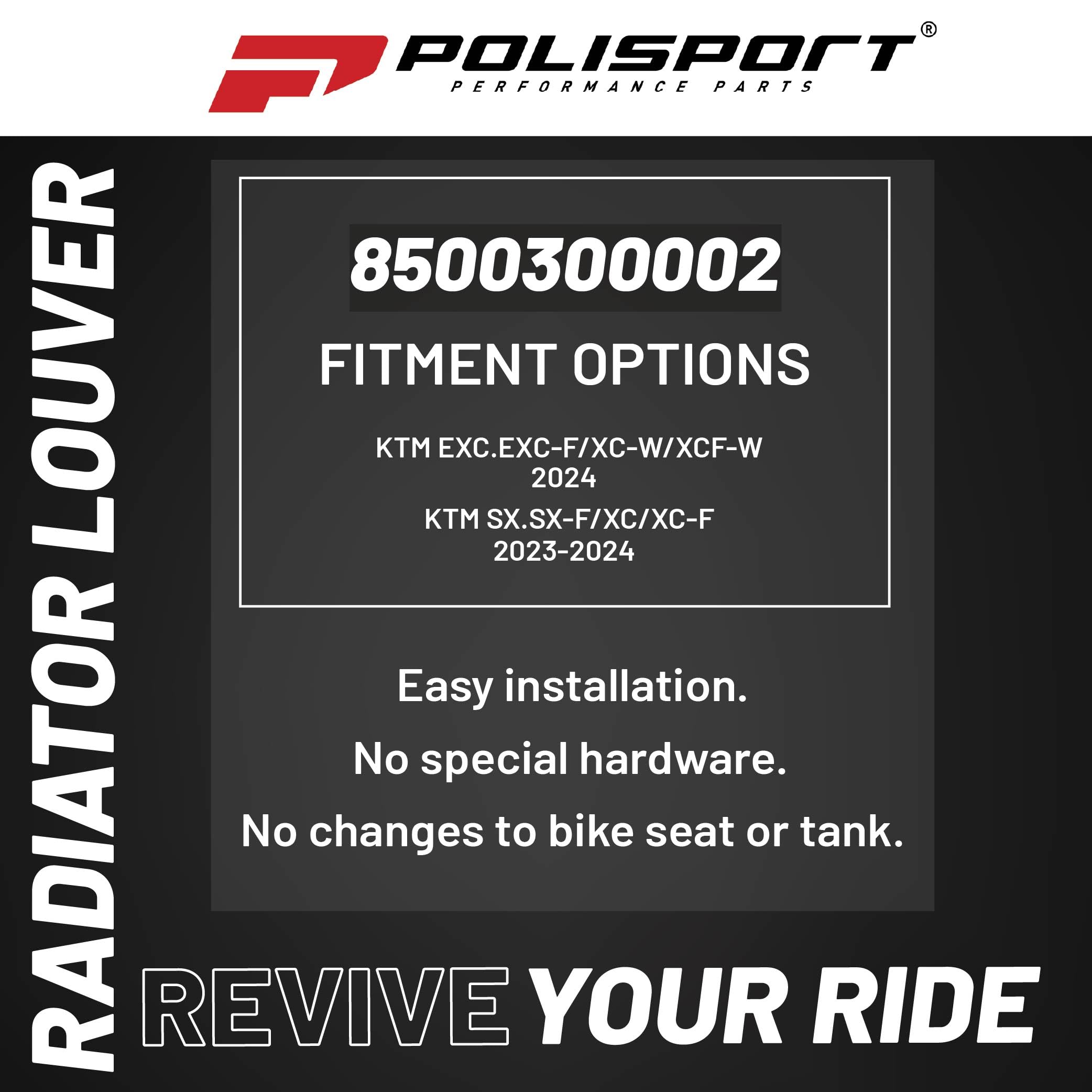 POLISPORT 8500300002 Protezione radiatore moto arancione