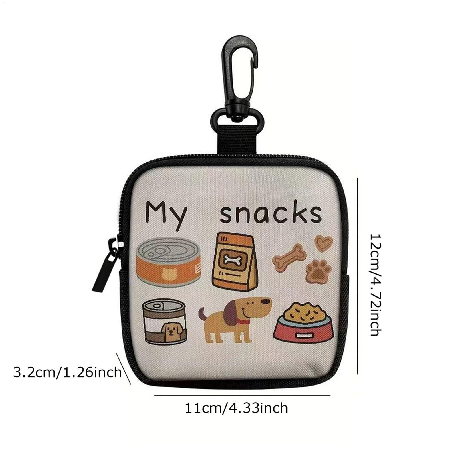 Generisch Borsa per snack per cani, portatile per dispenser di snack, compatta per addestramento degli animali domestici, accessorio portatile in silicone e nylon, porta ricompensa per