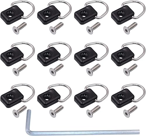 Miniatura 9 de Meter Star - Juego de 12 aparejos de pesca para kayak con anilla en D y kit de tornillos 304 M6 para canoa de barco y kayak, herramientas de