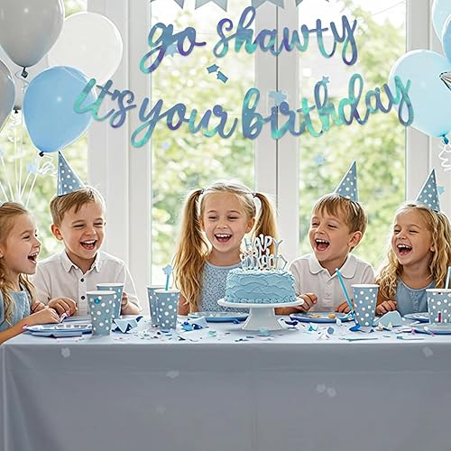 Miniatura 189 de BEISHIDA Cartel Purple Go Shawty It's Your Birthday - No DIY - Cartel de feliz cumpleaños con purpurina con temática de hip hop, pre-encordado