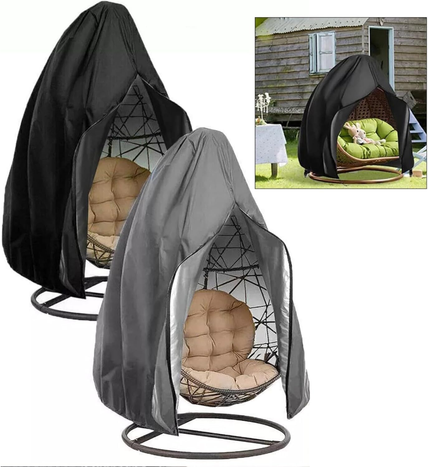 Funda para silla de huevos colgante Oxford 420D, impermeable y resistente al polvo, 230 x 200 cm