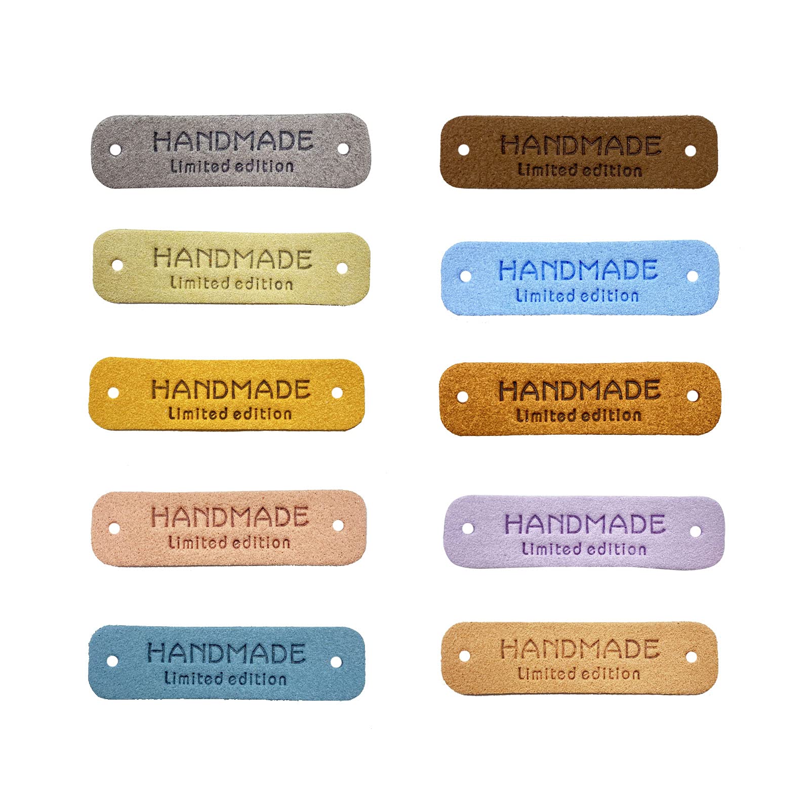 Etichette In Pelle PU Artigianali 55x15mm - Confezione Da 30 Pezzi Per Fai Da Te