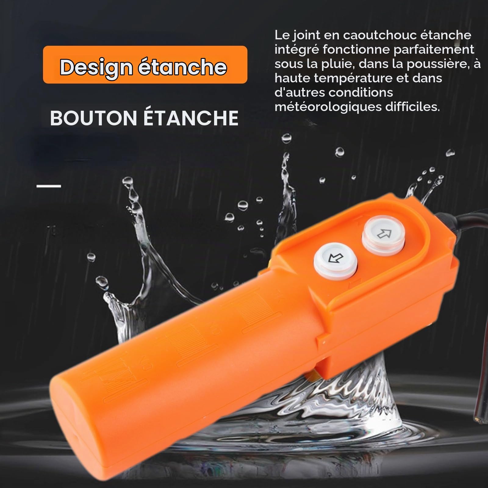 Interrupteur à bouton poussoir de grue palan à réarmement automatique avec condensateur 220-380V 30uF pour petites grues, palans électriques