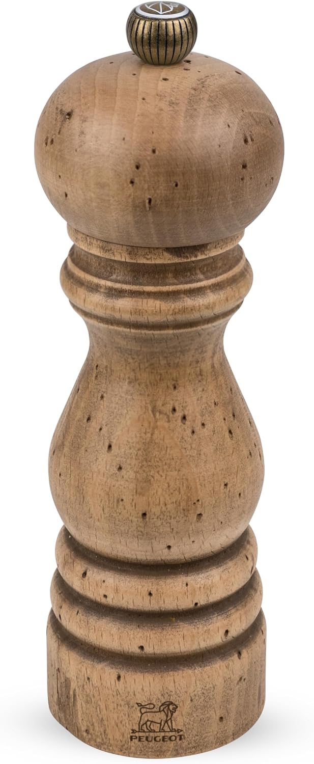 PEUGEOT- Paris Classic Antique Zirlion Salt Mill, Wood, Antique, 18 cm - 7 in