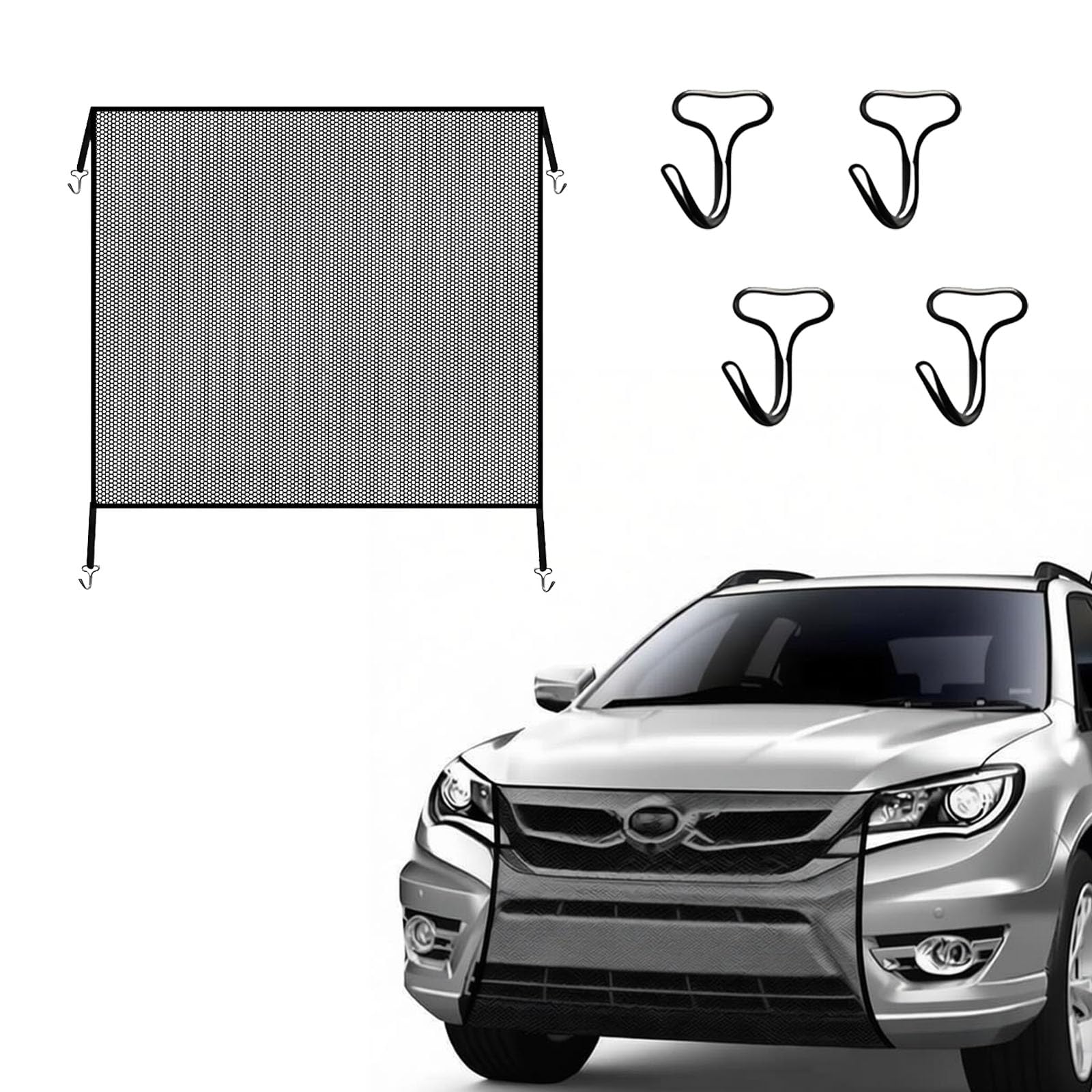 Tryagat Auto Car Grille Protection Net for Audi Q5 Sportback (FY) 2020-2024, Insect Screen against Leaves Dust Insects, Radiator Guard Mesh with Hooks