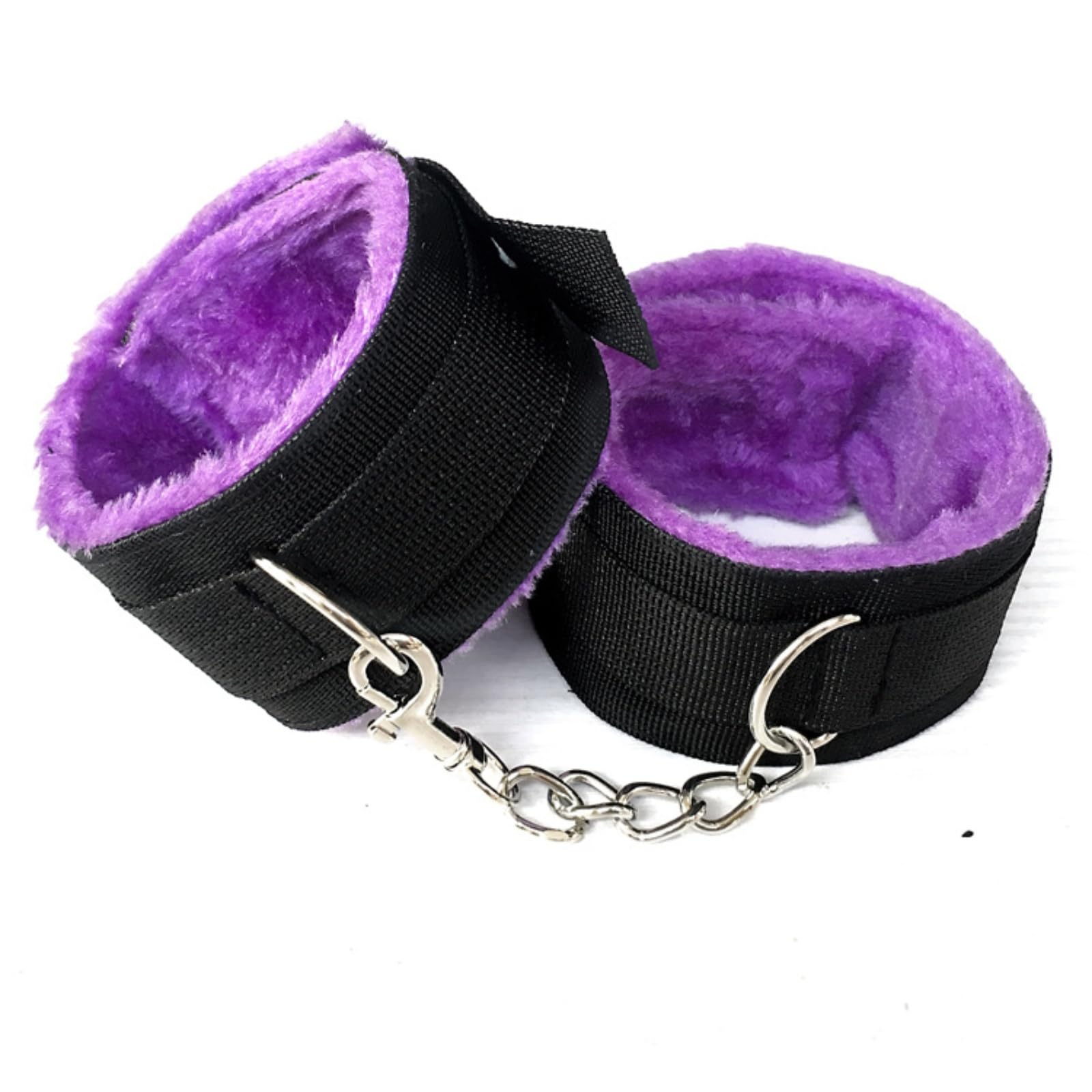 Juego de esposas de felpa de 26 piezas: una experiencia única para adultos, cómoda y segura-ESMY1005 (Morado)